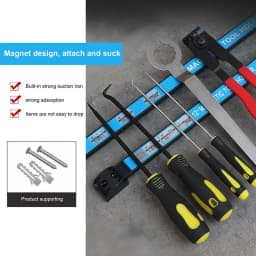 Magnetic Tool Holder Heavy-duty Magnet Tool Bar Strip Rack Space-Saving And Strong Metal Organizer Storage Rack for Knife Wrench