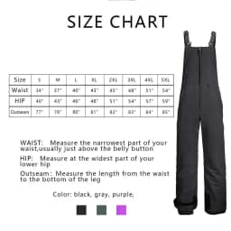 Snowboarding Bibs Snowboarding Overalls Winter Bibs Comfortable Waterproof Thickened Winter Overalls Snow Bibs Insulated