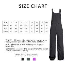 Snowboarding Bibs Snowboarding Overalls Winter Bibs Comfortable Waterproof Thickened Winter Overalls Snow Bibs Insulated