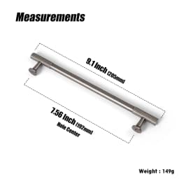 Vintage Retro Antique Brass Zinc Alloy Cabinet Handles 12.6'' Hole Center Striped Decorations Cabinet Pull Hardware for Bedroom