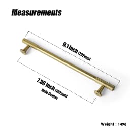Vintage Retro Antique Brass Zinc Alloy Cabinet Handles 12.6'' Hole Center Striped Decorations Cabinet Pull Hardware for Bedroom