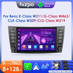 Hizpo 8" Car Radio Stereo For Benz E-Class W211 2002-2009 CLS-CLK-G-Class W463 W209 W219 GPS Navi AI Carplay Multimidia Player