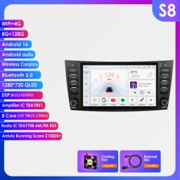 Hizpo 8" Car Radio Stereo For Benz E-Class W211 2002-2009 CLS-CLK-G-Class W463 W209 W219 GPS Navi AI Carplay Multimidia Player