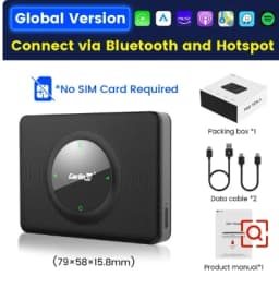 CarlinKit T2C Wireless CarPlay Android Auto Support Tesla Model 3 Model X Y Model S Waze Siri Spotify Waze 2.4G+5G WIFI