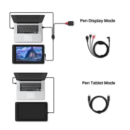 Huion Kamvas 13 Graphics Tablet Monitor Drawing Pen Display 13.3 Inch Screen Compatible with Windows MacOS Android Phone USB 3.1