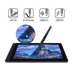 Huion Kamvas 13 Graphics Tablet Monitor Drawing Pen Display 13.3 Inch Screen Compatible with Windows MacOS Android Phone USB 3.1