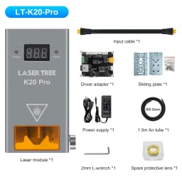 LASER TREE K20 20W Optical Power Laser Head with Air Assist Nozzle 4 Diodes Module for CNC Engraver Cutting Machine DIY Tools