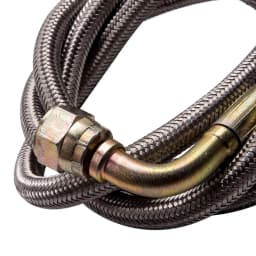 90 Degree Oil Feed Line 41" T3 T4 T3 T4 T04E T66 T67 T70 GT35 GT45 4-AN 1/8 PNT
