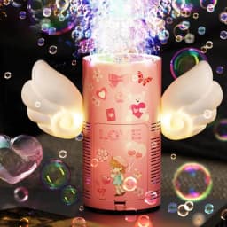 Angel Wing Design 20 Hole Automatic Bubble Machine With Non-slip Handle Parent-Child Interaction Party Outdoor Toy Children Gift