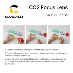 Cloudray 1/5PCS Focus Lens USA CVD ZnSe DIA 12/18/20mm for 0-200W CO2 Laser Engraving Cutting Machine