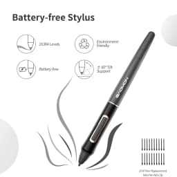 GAOMON WH851 Wireless Graphics Tablet Bluetooth 5.0 Connection 16K Levels Pen Pressure 8x5 Inch Drawing Tablet Android Supported