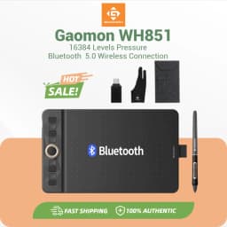 GAOMON WH851 Wireless Graphics Tablet Bluetooth 5.0 Connection 16K Levels Pen Pressure 8x5 Inch Drawing Tablet Android Supported