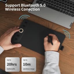 GAOMON WH851 Wireless Graphics Tablet Bluetooth 5.0 Connection 16K Levels Pen Pressure 8x5 Inch Drawing Tablet Android Supported