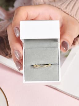 Newshe 925 Silver Half Eternity Ring Wedding Bands for Women White Yellow Gold Stacking Twisted Infinity AAAAA Cubic Zircon