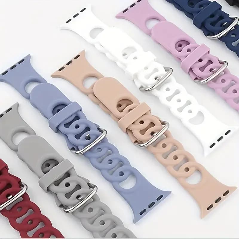 Silicone Strap for Apple watch band 44mm 40mm 45mm 41mm 42mm 38mm 49mm belt correa bracelet iWatch series ultra 9 8 7 6 5 4 3 SE
