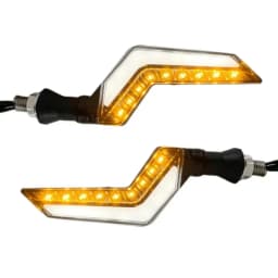 Motorcycle Indicators Scimitar-Shaped Design Daytime Motorbike Lights Motorcycle Modification Turn Signal Light Indicators For