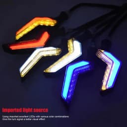 Motorcycle Indicators Scimitar-Shaped Design Daytime Motorbike Lights Motorcycle Modification Turn Signal Light Indicators For