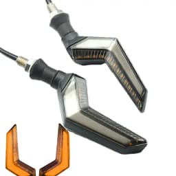 Motorcycle Indicators Scimitar-Shaped Design Daytime Motorbike Lights Motorcycle Modification Turn Signal Light Indicators For