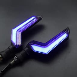 Motorcycle Indicators Scimitar-Shaped Design Daytime Motorbike Lights Motorcycle Modification Turn Signal Light Indicators For