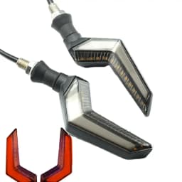 Motorcycle Indicators Scimitar-Shaped Design Daytime Motorbike Lights Motorcycle Modification Turn Signal Light Indicators For