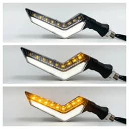 Motorcycle Indicators Scimitar-Shaped Design Daytime Motorbike Lights Motorcycle Modification Turn Signal Light Indicators For