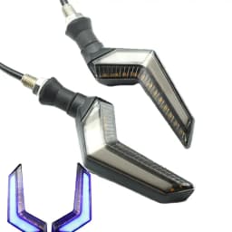 Motorcycle Indicators Scimitar-Shaped Design Daytime Motorbike Lights Motorcycle Modification Turn Signal Light Indicators For