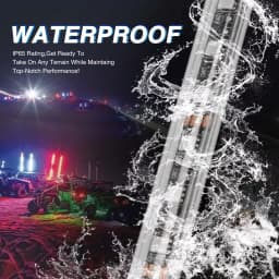 2PCS 4FT LED Whip Light With App Remote Control Spiral RGB Chasing Music Whip Light for UTV ATV RZR Can-Am SXS Polaris Offroad