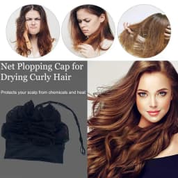Net Plopping Caps For Drying Curly Hair Comfortable Adjustable Hair Bonnet For Curly Hair Fast Drying Curly Hair Plopping Wrap