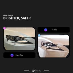 AKD Head Lamp for Lexus is is250 LED Headlight 2013-2016 Headlights is300 DRL Turn Signal High Beam Angel Eye Projector Lens
