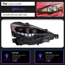 AKD Head Lamp for Lexus is is250 LED Headlight 2013-2016 Headlights is300 DRL Turn Signal High Beam Angel Eye Projector Lens