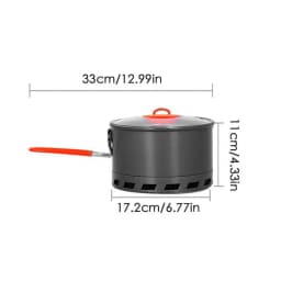 2.1L Camping Pot Outdoor Cooking Tableware Non-Stick Multipurpose Pot With Lid Outdoor Gas Burner Stove Tourist Pot Cookware