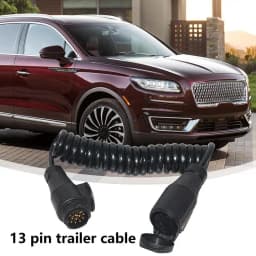 Trailer Cable Extension Waterproof Coiled Wire Plug For 13-Pin Trailers Trailer Hardware Connection Wire Plug For Towing Bicycle