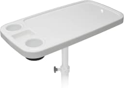 Removable Boat Table, 34X18 inch Rectangular Pontoon Boat Table Marine RV Table Top, Phone Holder ABS Waterproof and Anti-Aging