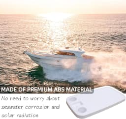 Removable Boat Table, 34X18 inch Rectangular Pontoon Boat Table Marine RV Table Top, Phone Holder ABS Waterproof and Anti-Aging