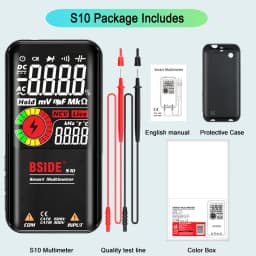 BSIDE Professional Digital Multimeter Smart 9999 EMF Multitester DC AC Voltage Capacitor Ohm Diode Live Electric Tester USB Char