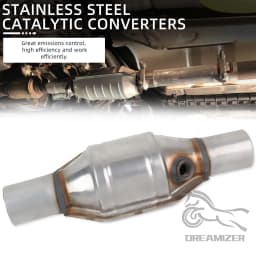 Universal Catalytic Converter 2'' 400 Cells High Flow Muffler Catalyst Converter Euro1 Round For 2006-2010 Ford Explorer 4.0L V6