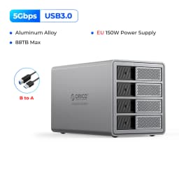ORICO 3.5"USB3.0 5Gbps HDD Docking Station Aluminum With 150W Power Cooling Fan for Personal 5Bay DAS Solution (Standard) Series