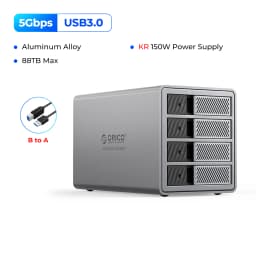 ORICO 3.5"USB3.0 5Gbps HDD Docking Station Aluminum With 150W Power Cooling Fan for Personal 5Bay DAS Solution (Standard) Series