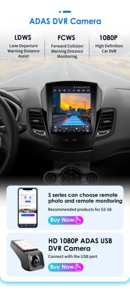 Android 13 for Ford Fiesta MK7 2009 - 2016 Car Radio Player Stereo Multimedia Automotiva Wireless Carplay 9.7 '' Vertical Screen