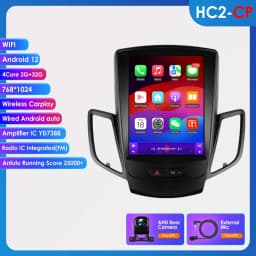 Android 13 for Ford Fiesta MK7 2009 - 2016 Car Radio Player Stereo Multimedia Automotiva Wireless Carplay 9.7 '' Vertical Screen