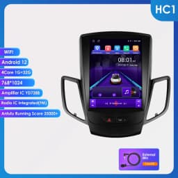 Android 13 for Ford Fiesta MK7 2009 - 2016 Car Radio Player Stereo Multimedia Automotiva Wireless Carplay 9.7 '' Vertical Screen