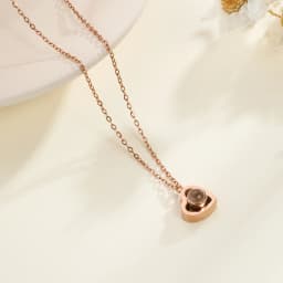 Custom Projection Necklaces For Women Men Personalized Round Pendant Necklace With Picture Inside Valentines Day Gift Jewelry