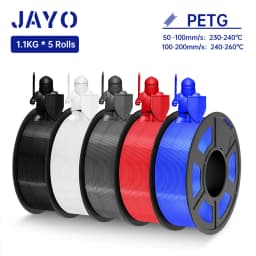 JAYO PLA / PLA Plus/ SILK PLA / PLAMeta/TPU SILK/ABS / PETG 3D Filament 1.75mm 0.65/1.1KG 3D Printer Filament PLA Rainbow 5Roll