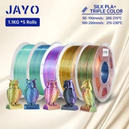 JAYO PLA / PLA Plus/ SILK PLA / PLAMeta/TPU SILK/ABS / PETG 3D Filament 1.75mm 0.65/1.1KG 3D Printer Filament PLA Rainbow 5Roll