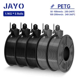 JAYO PLA / PLA Plus/ SILK PLA / PLAMeta/TPU SILK/ABS / PETG 3D Filament 1.75mm 0.65/1.1KG 3D Printer Filament PLA Rainbow 5Roll