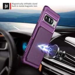 for Google Pixel 7 Pro 7A Pixel 8 Pro Pixel 8 Case with Card Holder, Heavy Duty Shockproof Rugged Leather Flip Wallet Cover