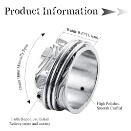 BONISKISS Stainless Steel Couple Rings Engraved Wedding Ring Hand Jewelry Superior Valentine's Day Engagement Anniversary Gift