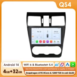 Hizpo Android 14 Radio For Subaru Forester WRX and STI XV Crosstrek Impreza 2015 2016 - 2018 Stereo Car GPS Player 2din Carplay