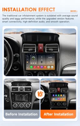 Hizpo Android 14 Radio For Subaru Forester WRX and STI XV Crosstrek Impreza 2015 2016 - 2018 Stereo Car GPS Player 2din Carplay