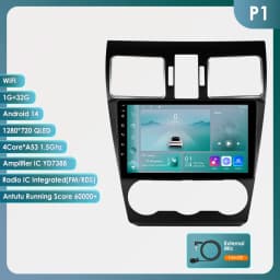 Hizpo Android 14 Radio For Subaru Forester WRX and STI XV Crosstrek Impreza 2015 2016 - 2018 Stereo Car GPS Player 2din Carplay